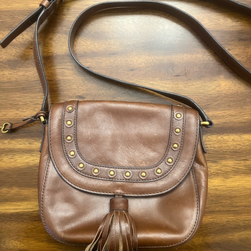 Fossil Tassel crossbody purse